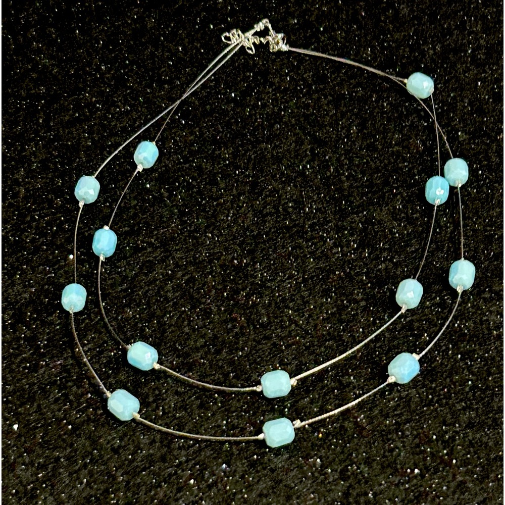 Handmade beaded double necklace